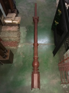 Original cast iron post for verandah, 2410 mm tall, one of $ 600