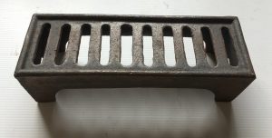 heritage restoration edwardian house Vent 15, single brick size cast iron wall vent with wide grill, 224 x 79mm, $28.50