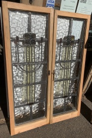 Arts and Crafts / Macintosh style leadlight windows, frame h 1290 x w 450mm, glass 1140 x 360mm, 2 available $440 each vintage salvaged 1800s 1900 1910 1920 1930 1940 1950 recycled demolition reproduction, restoration, renovation secondhand, used , original,old,reclaimed,heritage,antique, victorian,art nouveau edwardian, georgian,art decoSingle pendant light with white glass shade , 200 mm diameter x 1250 mm drop , 2 matching available , $ 145 each