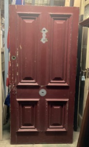 Very large and solid front door, 2130 H x 1007 W x 45 D (D133) $645 salvaged vintage recycled, demolition, reproduction, restoration, home renovation secondhand, used , original, old, reclaimed, heritage, antique, victorian, art nouveau edwardian georgian art deco