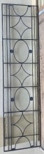 Very large restored original Art Deco leadlight sidelight panel in clear, bevel and textured glass, 485 x 1825mm (LL79) $785 $785 salvaged vintage recycled, demolition, reproduction, restoration, home renovation secondhand, used , original, old, reclaimed, heritage, antique, victorian, art nouveau edwardian georgian art deco