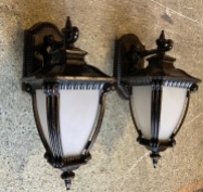 Carriage lights, as new, 40cm high (L109) $125 and (L110) $125 salvaged vintage recycled, demolition, reproduction, restoration, home renovation secondhand, used , original, old, reclaimed, heritage, antique, victorian, art nouveau edwardian georgian art deco